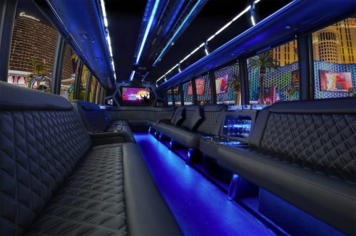 Napa Valley limousine bus interior