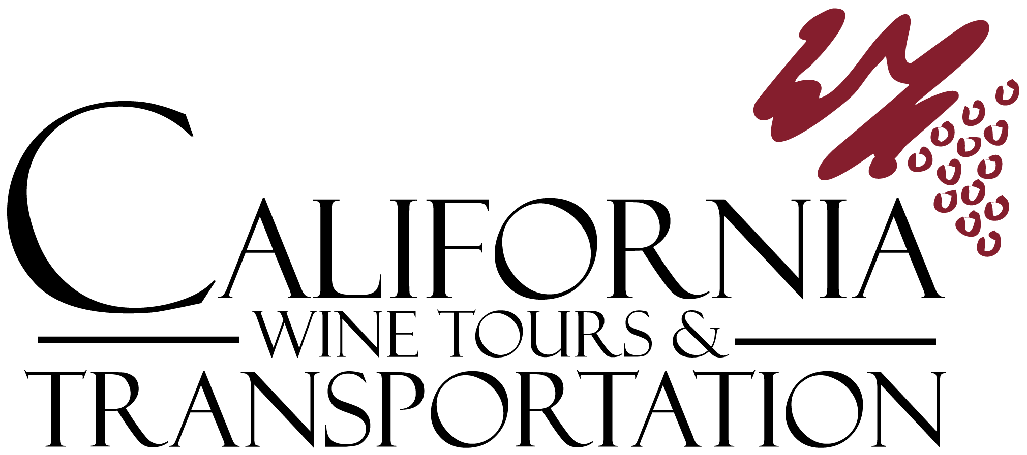 large image of logo for California wine tours with two colors