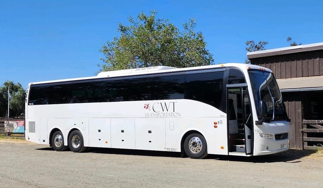 56 Passenger Motor Coach – Volvo, Black Leather