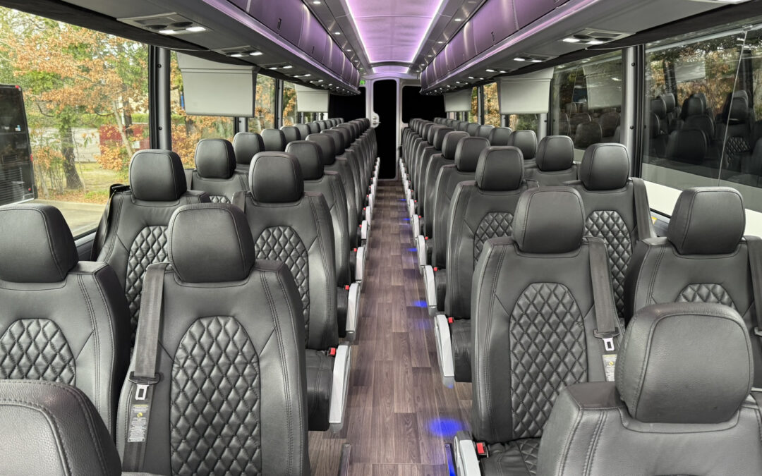 56 Passenger Motor Coach – MCI, Black Leather