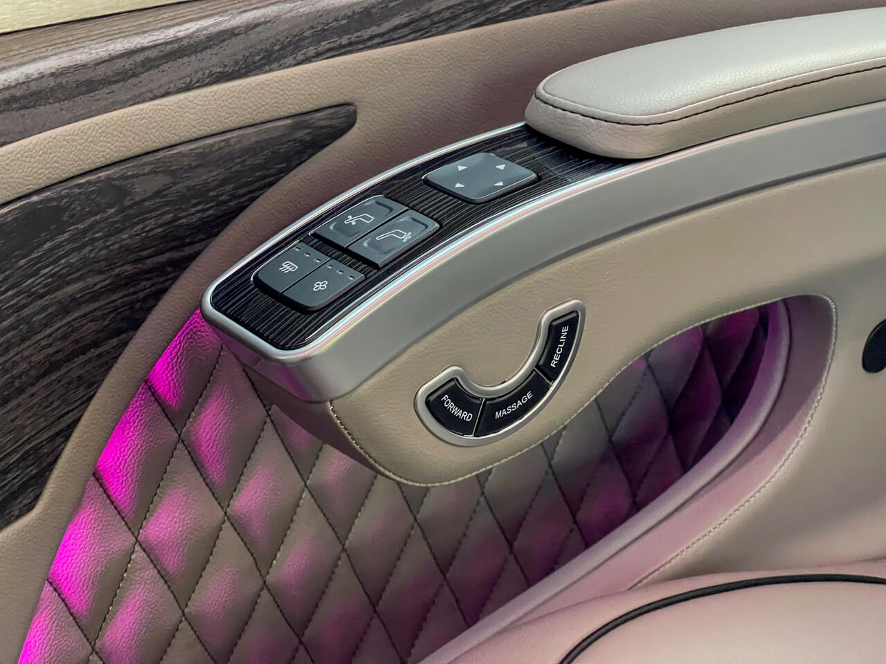 close up of arm area of car door